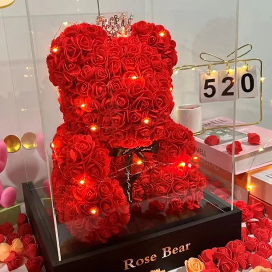 Artificial Flower Eternal Rose Teddy Bear