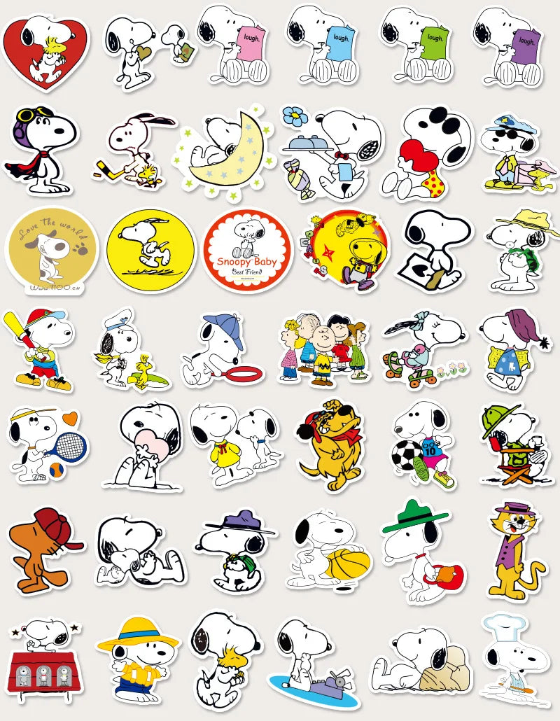 100/200pcs Snoopy Stickers