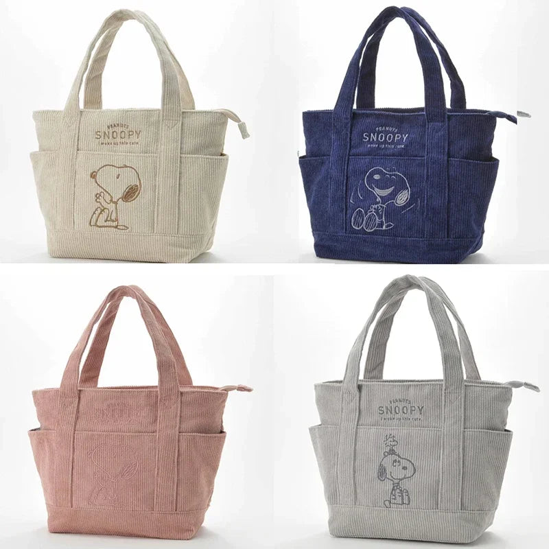 Snoopy Corduroy Tote Bag