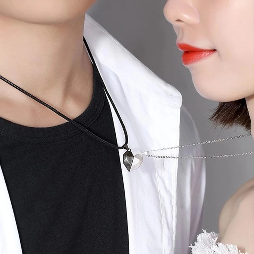 Couples Magnetic Heart Necklace