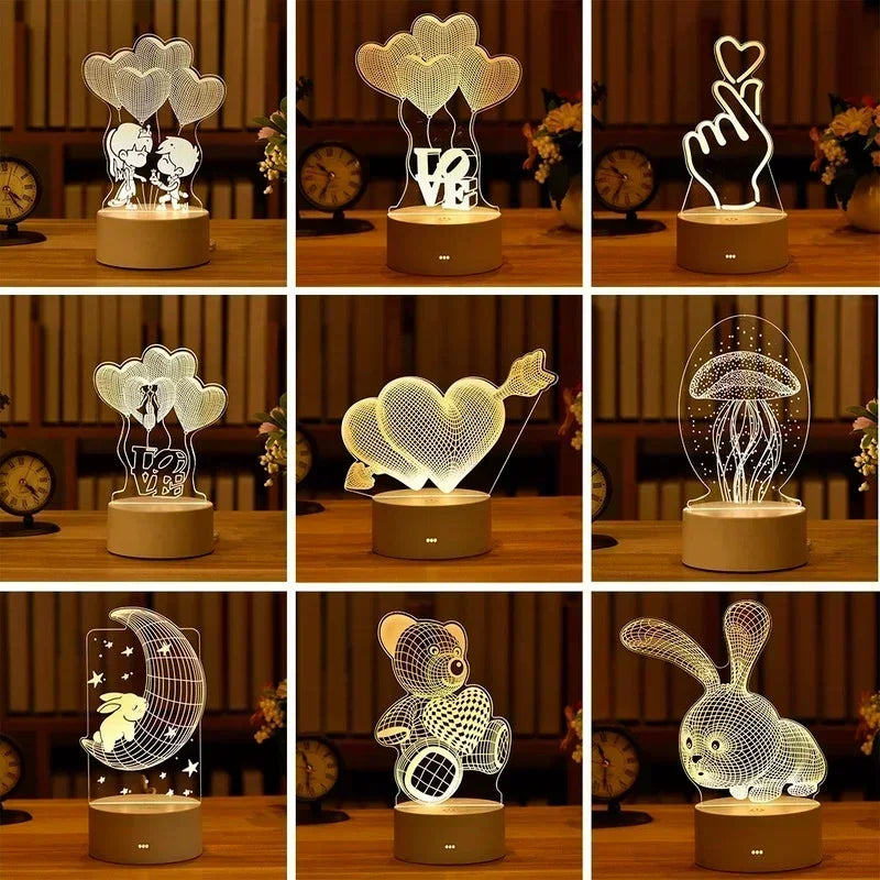 Romantic Love 3D Led Lamp